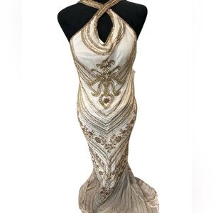 I ssue vintage beaded silk‎ gown